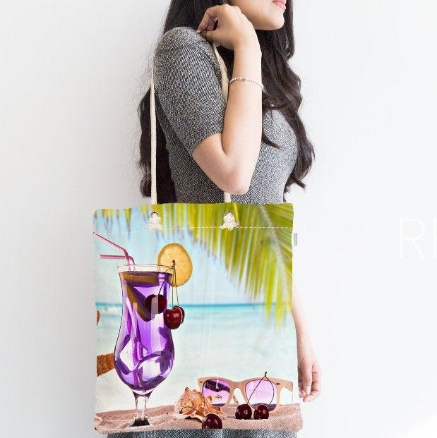 Coastal Shoulder Bag|Starfish Fabric Handbag|Sea Side Camping Handbag|Marine Beach Tote Bag|Digital Print Messenger Bag|Summer Trend Bag