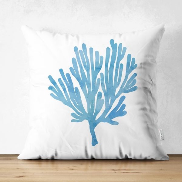 Beach House Pillow Cover|High Quality Suede Coastal Cushion Case|Decorative Sea Creatures Pillow|Summer Trend Pillow|Coastal Home Decor