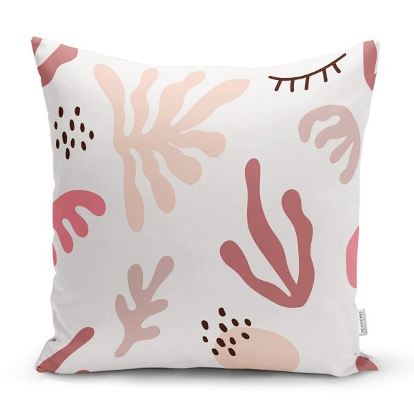 Beach House Pillow Covers|Coastal Pillow Case|Yacht Anchor Pillow|Decorative Nautical Cushion|Coral Seashell Seahorse Crab Fish Throw Pillow