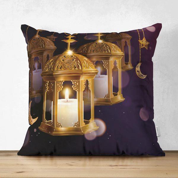 Islamic Pillow Cover|Religious Cushion Case|Seal of Ottoman Home Decor|Mystical Ambient Case|Gift for Muslim Community|Religious Motif 01474