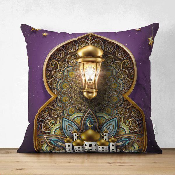 Islamic Pillow Cover|Religious Cushion Case|Seal of Ottoman Home Decor|Mystical Ambient Case|Gift for Muslim Community|Religious Motif 01474