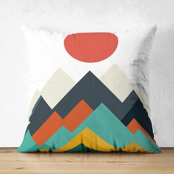 Abstract Pillow Cover|High Quality Suede Onedraw Cushion Case|Decorative Sun and Moon Drawing Pillow Cover|Modern Silhouette Cushion Cover