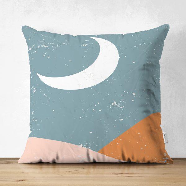 Abstract Pillow Cover|High Quality Suede Onedraw Cushion Case|Decorative Sun and Moon Drawing Pillow Cover|Modern Silhouette Cushion Cover