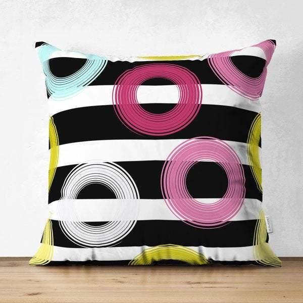 Abstract Pillow Cover|Modern Design Suede Pillow Case|Geometric Cushion Cover|Decorative Pillow Case|Farmhouse Style Authentic Pillow Case