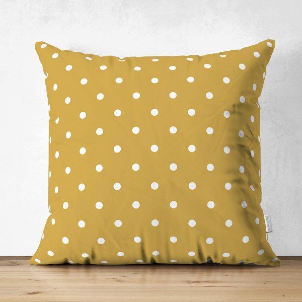 Dotted Pillow Cover|Polka Dot Cushion Case|Geometric Pattern Home Decor|Decorative Pillow Case|Rustic Home Decor|Farmhouse Style Pillow