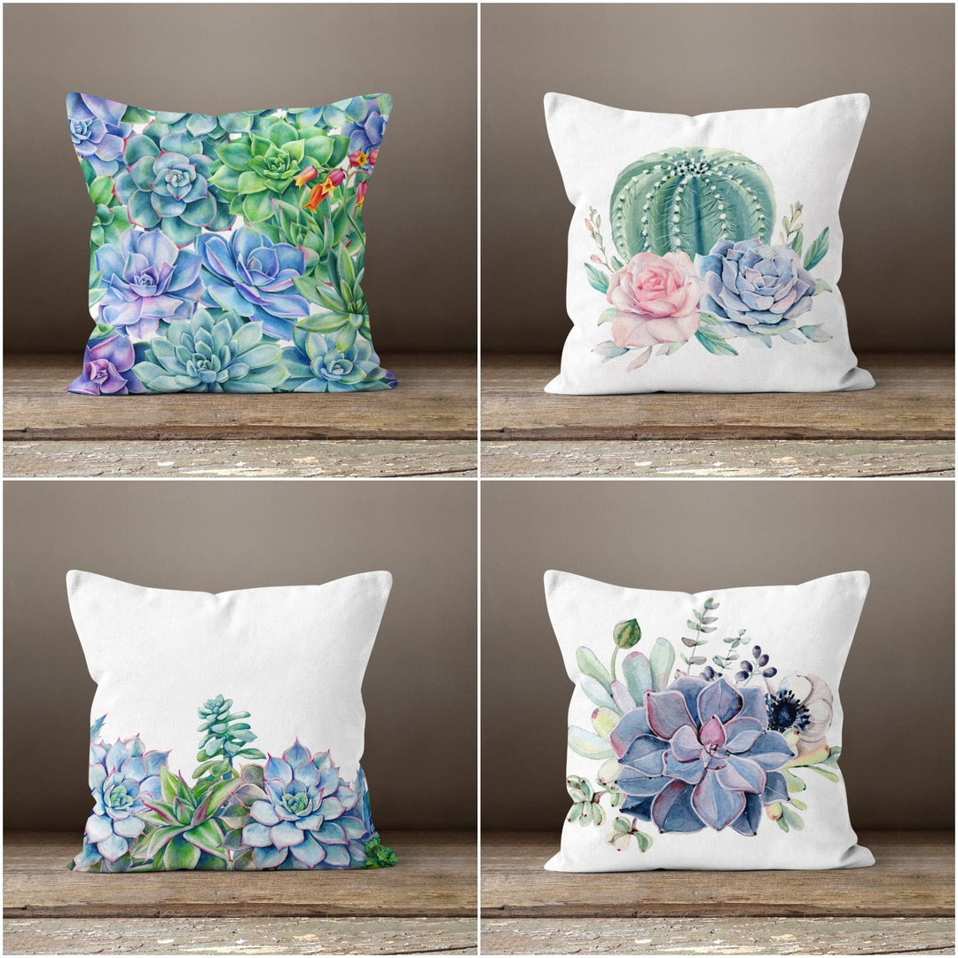 Cactus Pillow Covers|Cactus Cushion Case|Decorative Lumbar Pillow Case|Boho Bedding Decor|Succulent Home Decor|Floral Cactus Throw Pillow