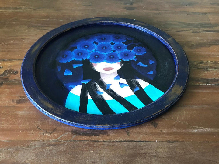 Hand Painted Wooden Tray|Wooden Decor|Custom Table Decor|Acrylic Paint|Serving Tray|Original Home Decor|Gift for Women|Housewarming Gift