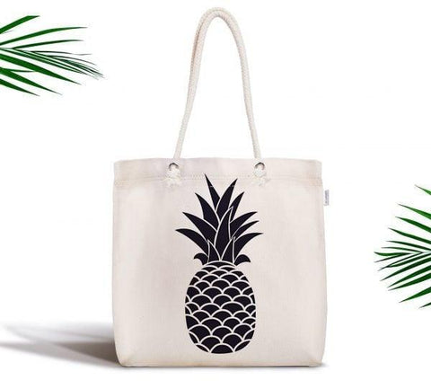 Pineapple Shoulder Bag|Summer Trends Fabric Bags|Fruit Themed Shopping Bag|Colorful Pineapple Bag|Pineapple Beach Tote Bag|Gift for Her