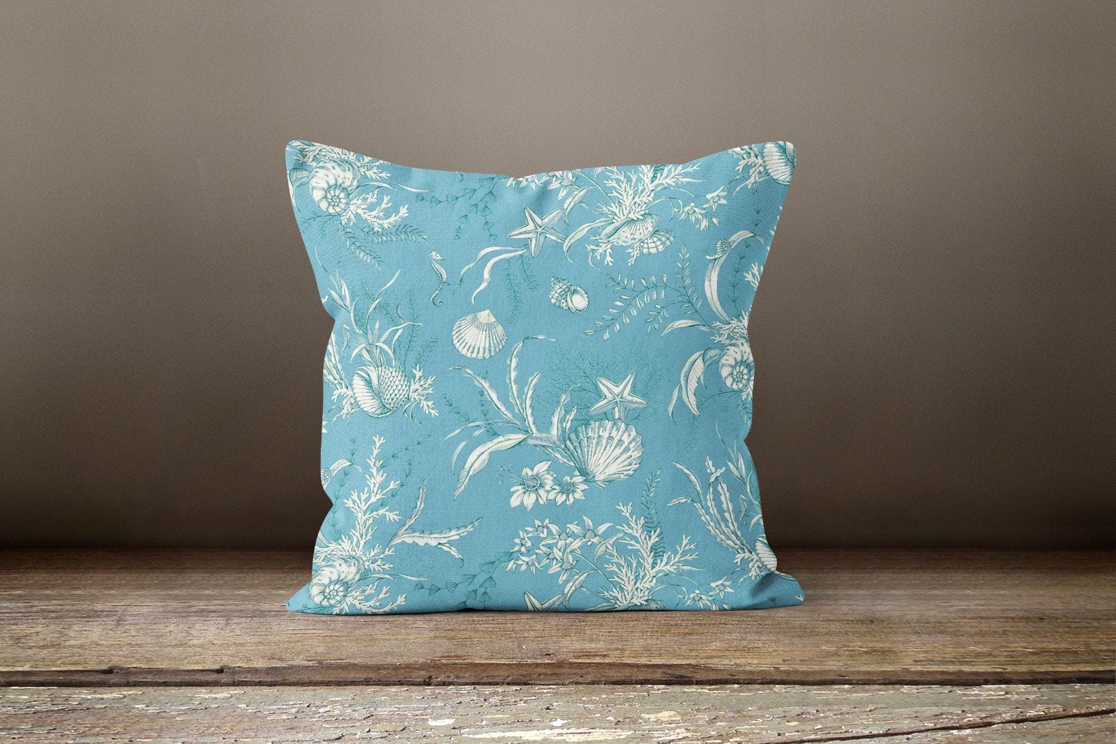 Embroidery Cushions Covers Sea Fish Pillowcase Aqua Blue Decorative Throw  Pillows Covers For Kids Room Pillowcase 45x45cm - Pillow Case - AliExpress