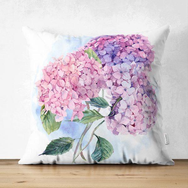 Floral Pillow Cover|Summer Trend Cushion Case|Pinky Flowers Home Decor|Heartwarming Floral Suede Cushion|Digital Print Spring Trend Decor