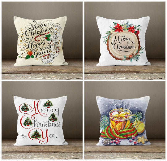 Christmas Pillow Cover|Merry Xmas Decor|Winter Pillow Case|Xmas Gift Ideas|Outdoor Pillow Cover|Housewarming Gift|Christmas Flower Decor