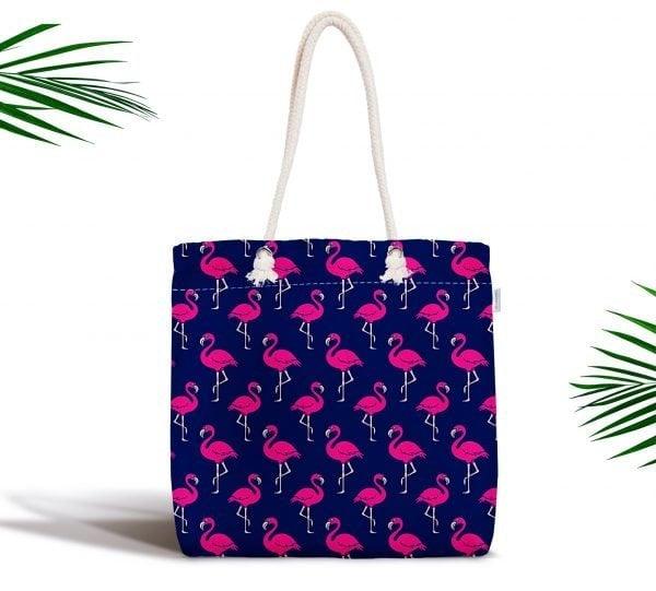 Flamingo Shoulder Bag|Pink Flamingo Fabric Handbag|Flamingo Love Special Design Handbag|Beach Tote Bag|Boho Style Women&#39;s Purse|Shopping Bag