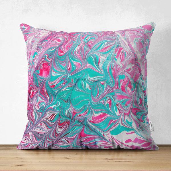 Abstract Pillow Cover|Modern Design Suede Pillow Case|Vivid Colors Home Decor|Decorative Pillow Case|Farmhouse Style Authentic Pillow Case