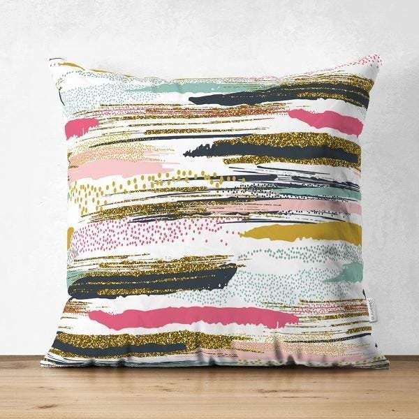 Abstract Pillow Cover|Modern Design Suede Pillow Case|Oil Painting Home Decor|Decorative Pillow Case|Farmhouse Style Authentic Pillow Case