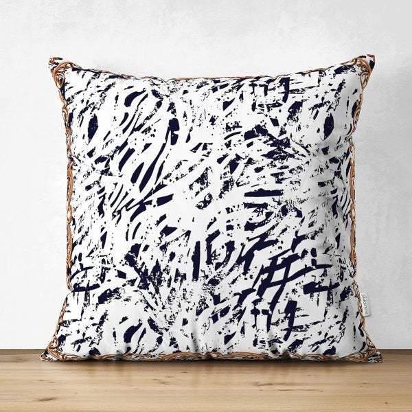 Abstract Pillow Cover|Modern Design Suede Pillow Case|Wavy Pattern Home Decor|Decorative Pillow Case|Farmhouse Style Authentic Pillow Case