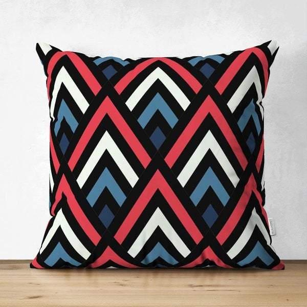 Geometric Pillow Cover|Modern Design Suede Pillow Case|Abstract Cushion Cover|Decorative Pillow Case|Farmhouse Style Authentic Pillow Case