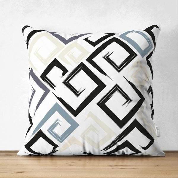 Geometric Pillow Cover|Modern Design Suede Pillow Case|Abstract Cushion Cover|Decorative Pillow Case|Farmhouse Style Authentic Pillow Case