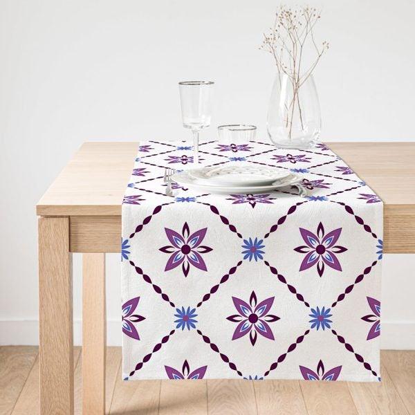 Decorative Table Runner|Abstract Geometric Table Runner|Ethnic Pattern Suede Runner|Bohemian Style Table Decor|Authentic Style Table Runner