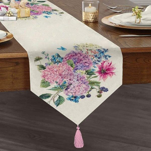 Floral Placemat & Table Runner|Floral Table Top|Set of 2 Floral Supla Table Mat|Round American Service Dining Underplate|Floral Coasters