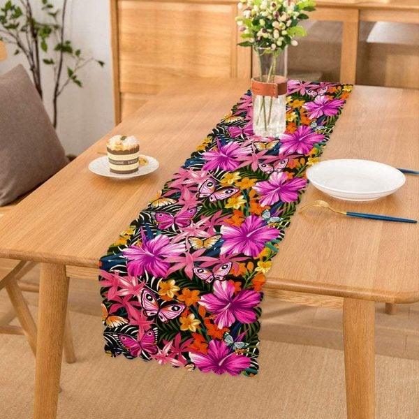 Floral Placemat & Table Runner|Floral Table Top|Set of 2 Floral Supla Table Mat|Round American Service Dining Underplate|Floral Coasters