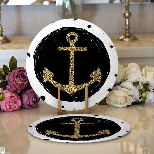 Nautical Placemat & Table Runner|Nautical Table Top|Set of 2 Nautical Supla Table Mat|Round American Service Dining Underplate and Coasters