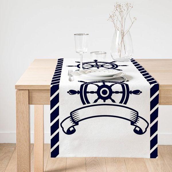 Nautical Placemat & Table Runner|Beach House Table Top|Set of 2 Coastal Supla Table Mat|Round American Service Dining Underplate and Coaster