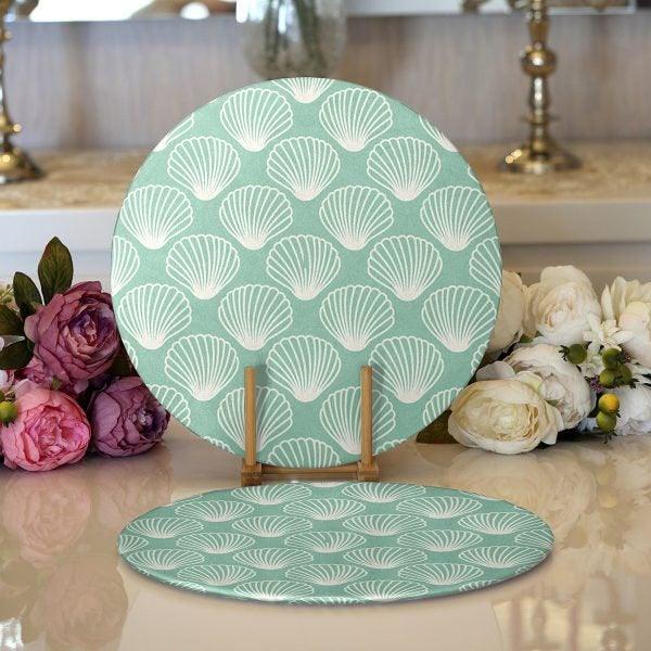 Beach House Placemat & Table Runner|Beach House Table Top|Set of 2  Supla Table Mat|Round American Service Dining Underplate and Coasters