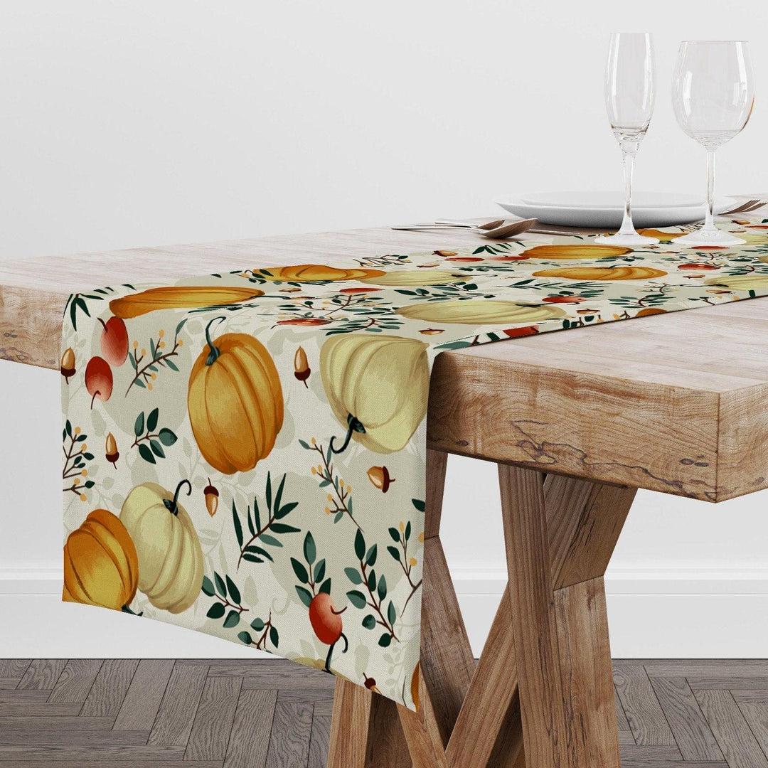 Pumpkin Placemat & Table Runner|Pumpkin Table Top|Set of 2 Pumpkin Supla Table Mat|Round American Service Dining Underplate and Coasters