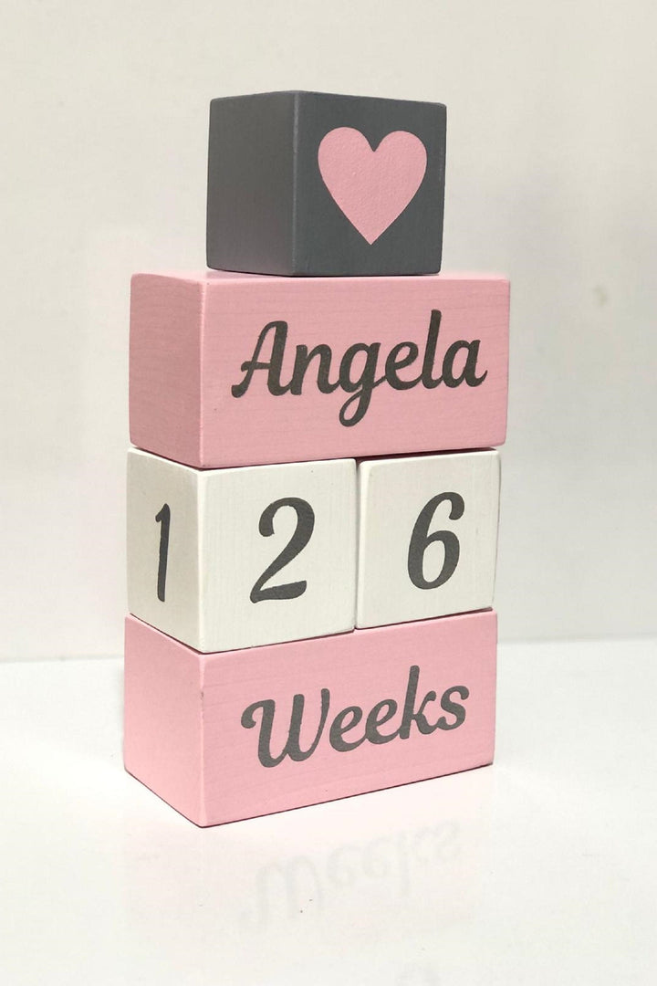 Set of 5 Custom Wooden Cube|Personalized Baby Cube|Wooden Letter Name Block|Wooden Nursery Kid Name Sign|Wood Baby Shower Gift|New Mom Gift