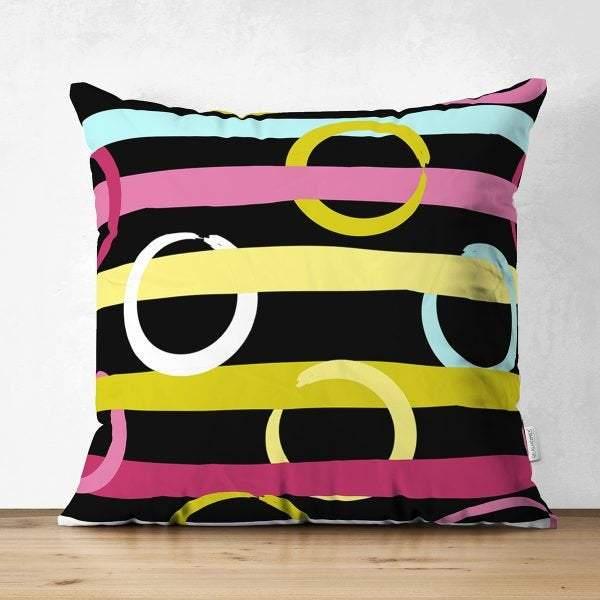 Abstract Pillow Cover|Modern Design Suede Pillow Case|Geometric Cushion Cover|Decorative Pillow Case|Farmhouse Style Authentic Pillow Case