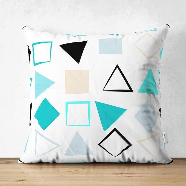 Abstract Pillow Cover|Modern Design Suede Pillow Case|Geometric Cushion Cover|Decorative Pillow Case|Farmhouse Style Authentic Pillow Case