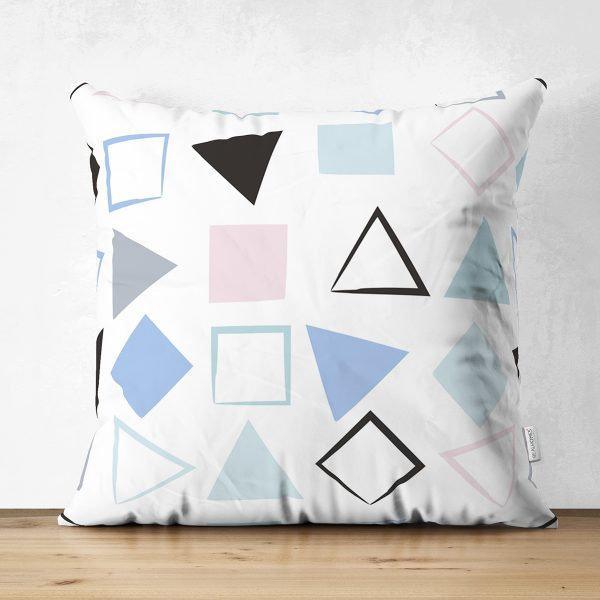 Abstract Pillow Cover|Modern Design Suede Pillow Case|Geometric Cushion Cover|Decorative Pillow Case|Farmhouse Style Authentic Pillow Case