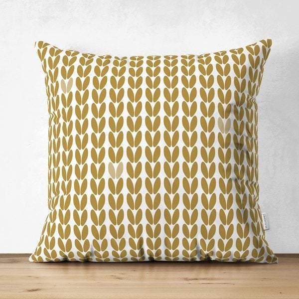 Gold Color Geometric Pillow Cover|Psychedelic Suede Cushion Case|Decorative Authentic Pillow Case|Rustic Home Decor|Bohemian Style Pillow