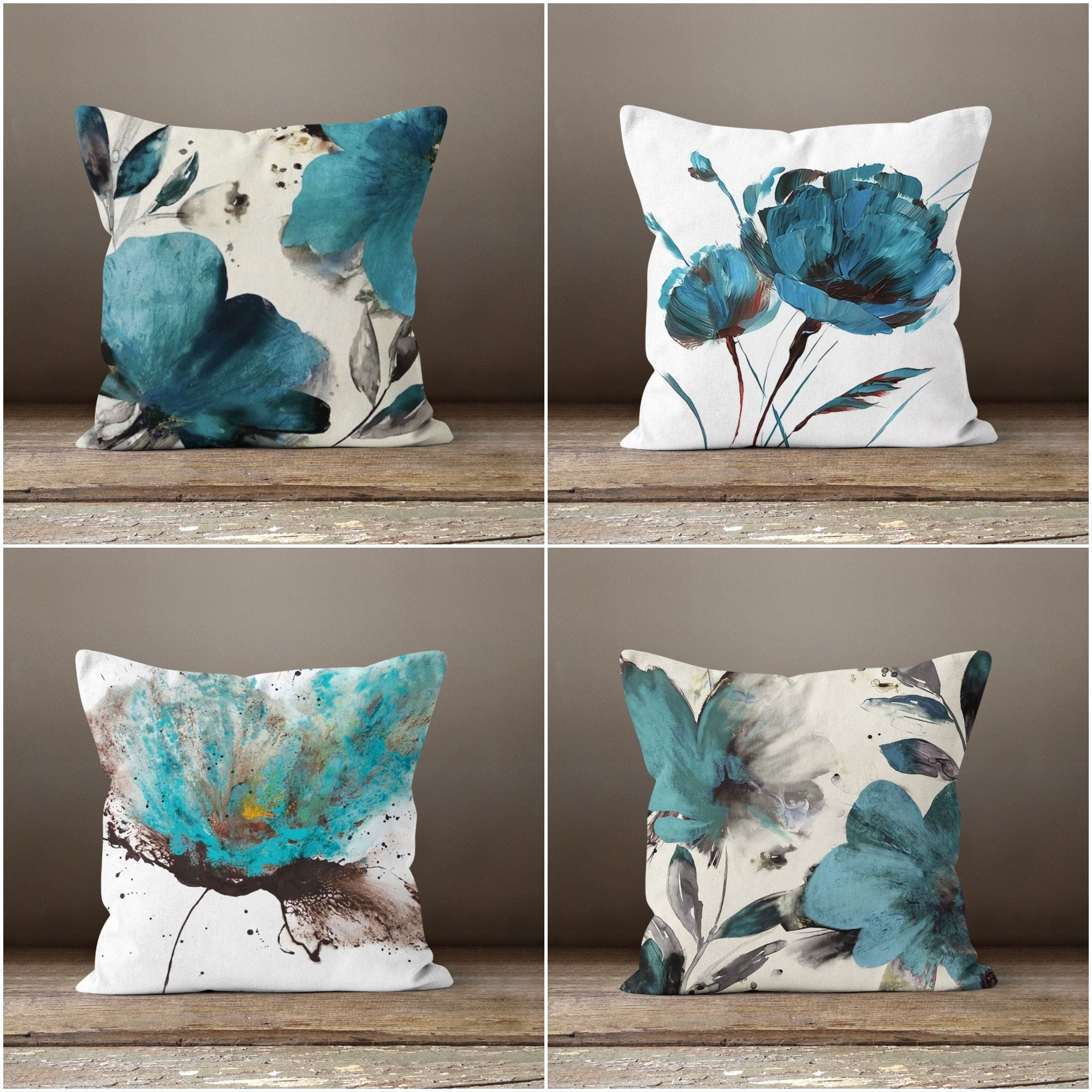 Cottage Chic French Floral Rose Bouquet Down outlet Feather Throw Pillow Set