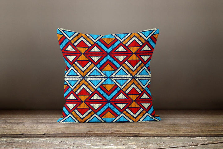 Rug Design Pillow Cover|Southwestern Cushion Case|Decorative Turkish Kilim Pillow Top|Authentic Home Decor|Aztec Print Ethnic Pillowcase