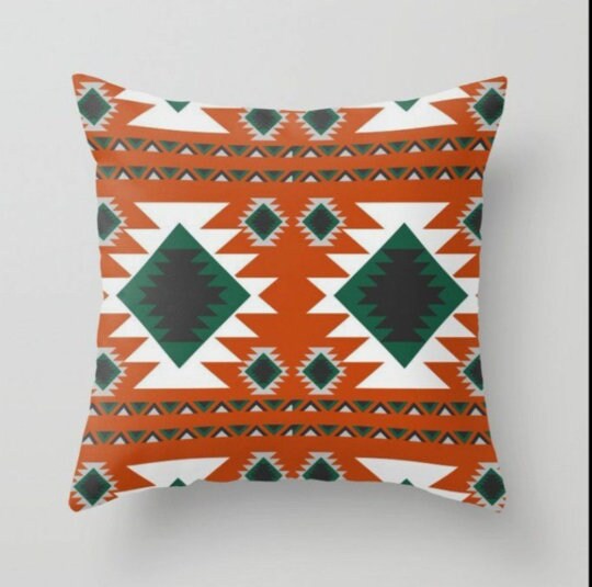 Southwestern Pillow Cover|Rug Design Cushion Case|Aztec Print Home Decor|Decorative Tribal Throw Pillowtop|Geometric Authentic Pillowcase