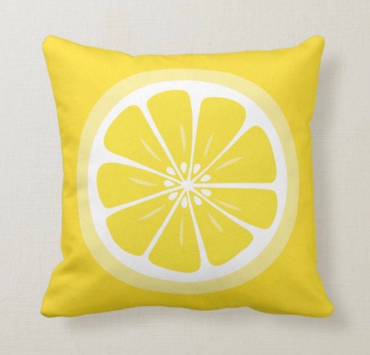 Lemons Pillow Cover|Floral Fresh Lemon Cushion Case|Decorative Green Lemon Tree|Colorful Lemons Home Decor|Housewarming Yellow Citrus Decor