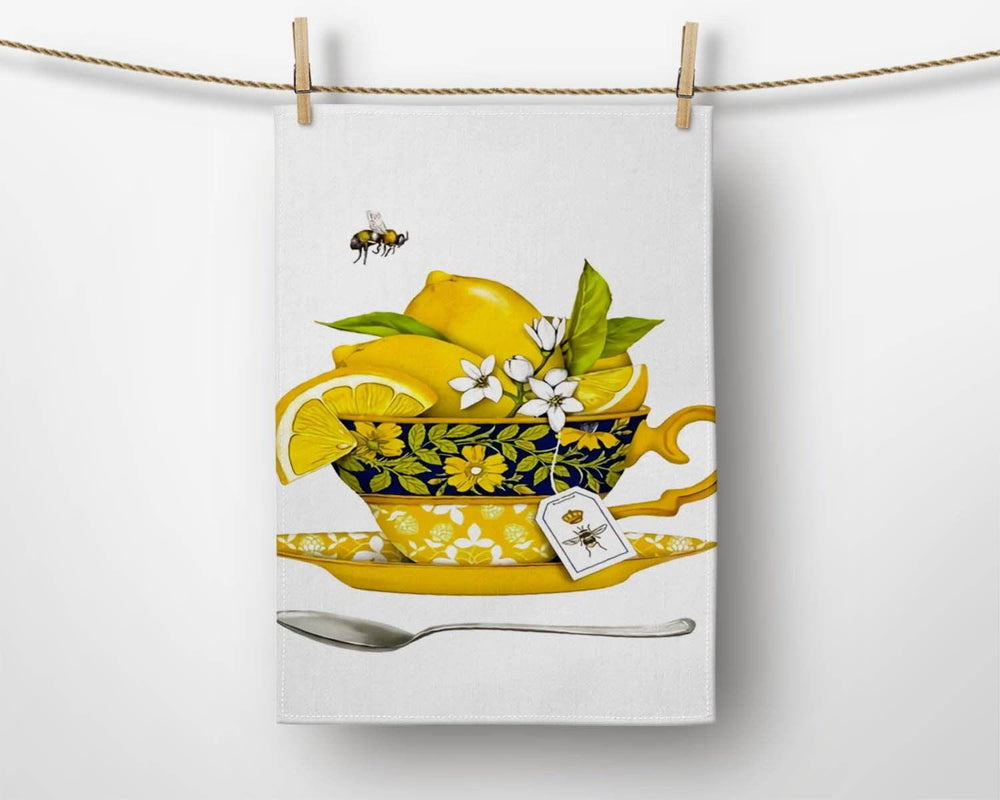 Fruit Tea Kitchen Towel|Lemon Tea Dish Towel|Strawberry Tea Hand Towel|Decorative Tea Towel|Apple Tea Hand Towel|Summer Trend Hand Towel