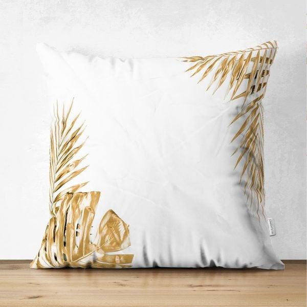 Fall Trend Pillow Cover|Suede Autumn Cushion Case|Gold Leaves Throw Pillow|Decorative Pillow Case|Housewarming Farmhouse Thanksgiving Pillow