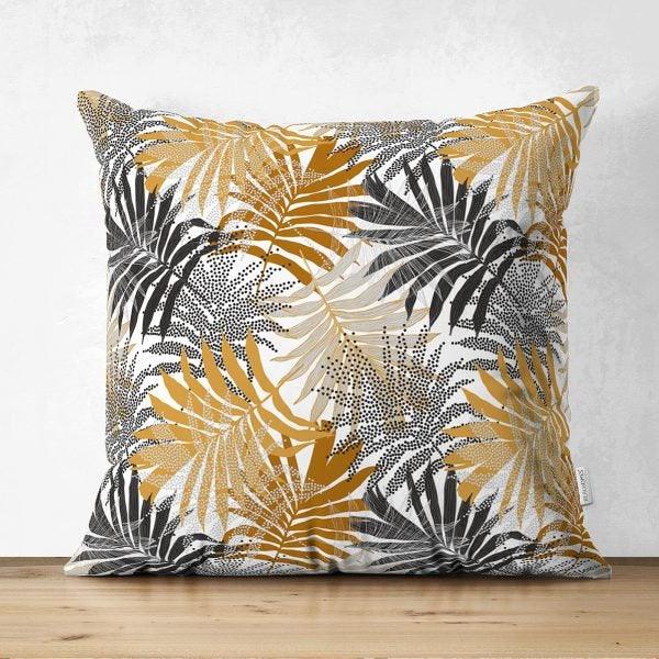 Fall Trend Pillow Cover|Suede Autumn Cushion Case|Gold Leaves Throw Pillow|Decorative Pillow Case|Housewarming Farmhouse Thanksgiving Pillow