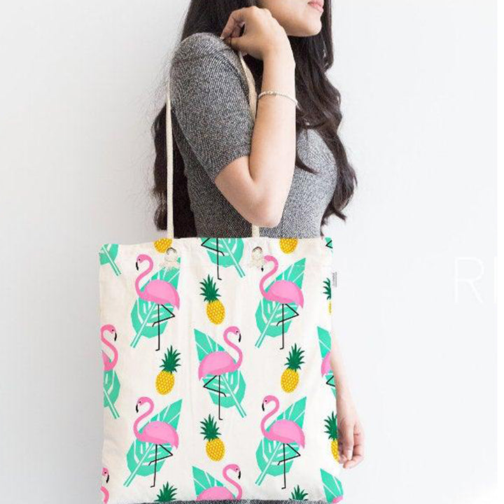 Flamingo Shoulder Bag with Pink Flamingo