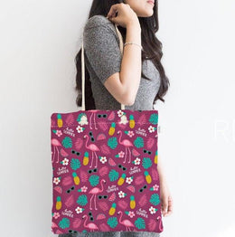 Pink Flower Canvas Tote Bag | Danish Pastel Tote, Beach Bag, Shopping Bag,  Birthday Present, Retro Aesthetic