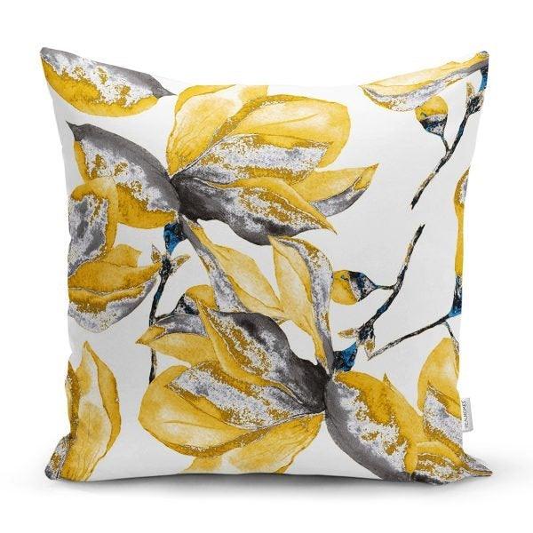 Fall Trend Pillow Cover|Autumn Cushion Case|Dry Leaves Throw Pillow|Decorative Cushion Case|Housewarming Farmhouse Style Outdoor Pillow Case