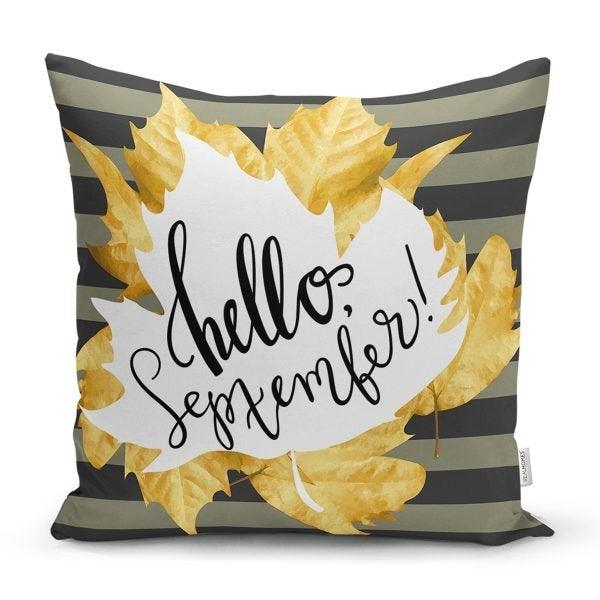 Fall Trend Pillow Cover|Autumn Cushion Case|Dry Leaves Throw Pillow|Decorative Cushion Case|Housewarming Farmhouse Style Outdoor Pillow Case