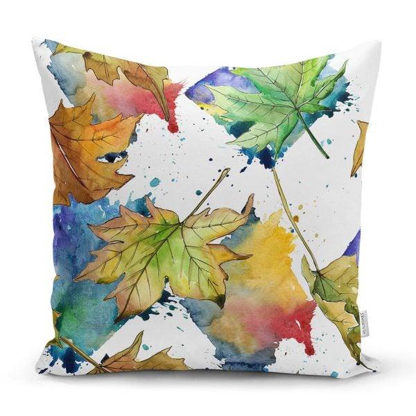 Fall Trend Pillow Cover|Autumn Cushion Case|Leaves Throw Pillow|Decorative Cushion Case|Housewarming Farmhouse Style Outdoor Pillow Case