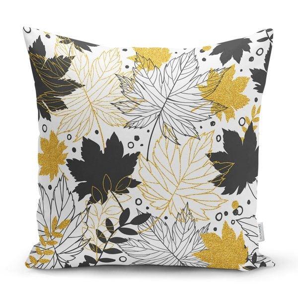 Fall Trend Pillow Cover|Autumn Cushion Case|Leaves Throw Pillow|Decorative Cushion Case|Housewarming Farmhouse Style Outdoor Pillow Case