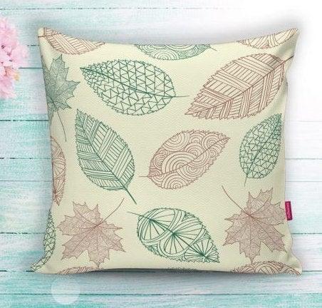 Fall Trend Pillow Cover|Autumn Cushion Case|Leaves Throw Pillow|Decorative Cushion Case|Housewarming Farmhouse Style Outdoor Pillow Case