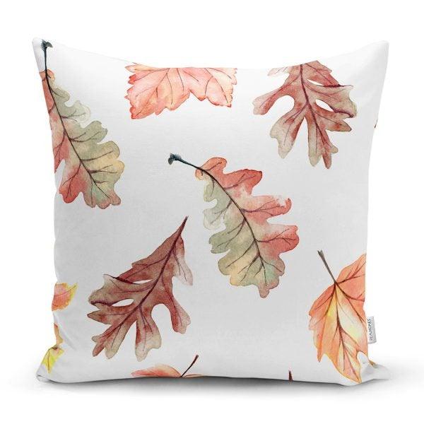 Fall Trend Pillow Cover|Autumn Cushion Case|Dry Leaves Throw Pillow|Decorative Cushion Case|Housewarming Farmhouse Style Outdoor Pillow Case