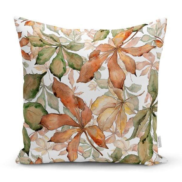 Fall Trend Pillow Cover|Autumn Cushion Case|Dry Leaves Throw Pillow|Decorative Cushion Case|Housewarming Farmhouse Style Outdoor Pillow Case