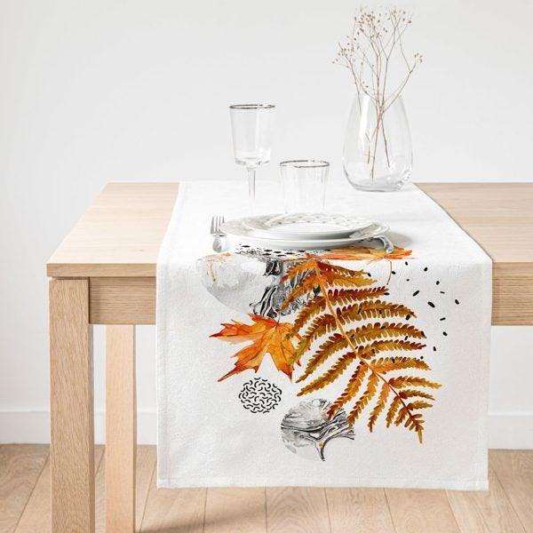 Fall Trend Table Runner|High Quality Leaves Table Runner|Orange Home Decor|Farmhouse Table Decor|Autumn Home Decor|Fall Theme Tablecloth